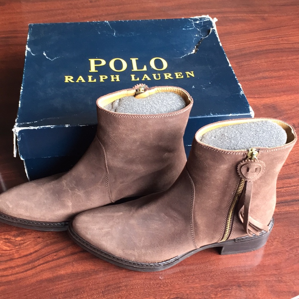 Ralph Lauren Ankle Boots Dark Brown Size 37.5